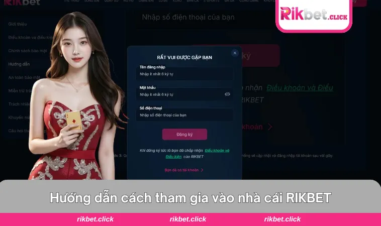 Hướng dẫn đăng ký tại RIKBET cho người mới